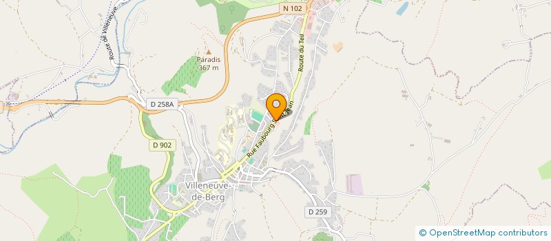 localisation de l'entreprise POMPES FUNEBRES DE L'AUZON  VILLENEUVE-DE-BERG