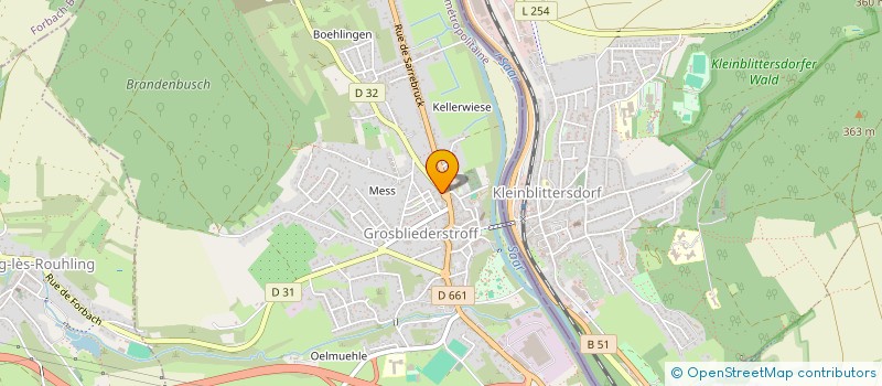 localisation de l'entreprise POMPES FUNEBRES DE LA CHAPELLE  GROSBLIEDERSTROFF