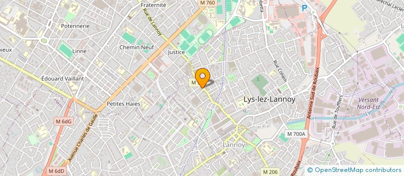 localisation de l'entreprise POMPES FUNEBRES DE LA JUSTICE à LYS-LEZ-LANNOY