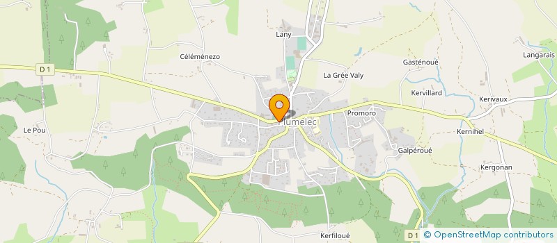 localisation de l'entreprise POMPES FUNEBRES DE LANVAUX  PLUMELEC