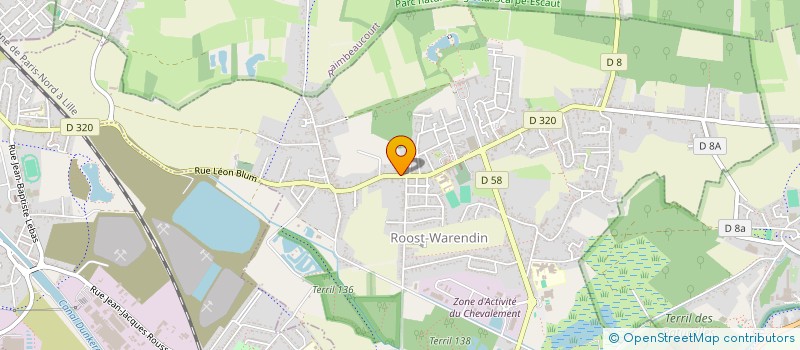 localisation de l'entreprise POMPES FUNEBRES DE ROOST WARENDIN  ROOST-WARENDIN