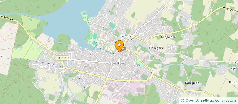 localisation de l'entreprise POMPES FUNEBRES DE SOUSTONS SASU MARIVESOL  SOUSTONS