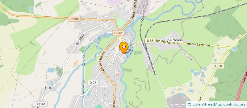 localisation de l'entreprise POMPES FUNEBRES DEISS SARRALBE  SARRALBE