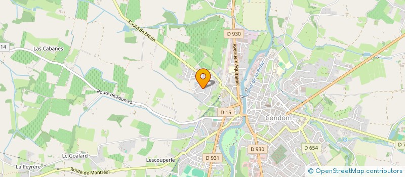 localisation de l'entreprise POMPES FUNEBRES DEP. MONUMENTS FUNERAIRES NOVARINI  CONDOM