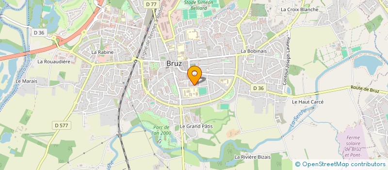 localisation de l'entreprise POMPES FUNEBRES DES RIVES DE LA SEICHE  BRUZ