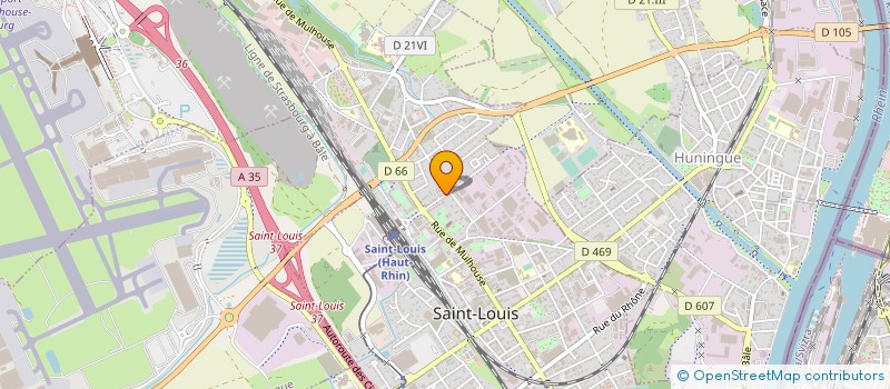 localisation de l'entreprise POMPES FUNEBRES DES TROIS FRONTIERES-SUTTER à SAINT-LOUIS