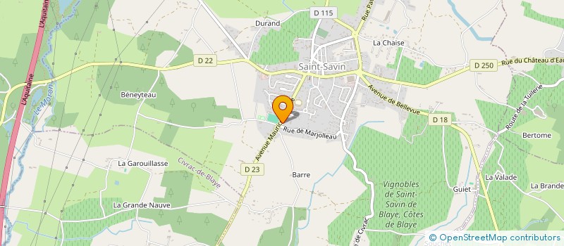 localisation de l'entreprise POMPES FUNEBRES DROUILLARD à SAINT-SAVIN