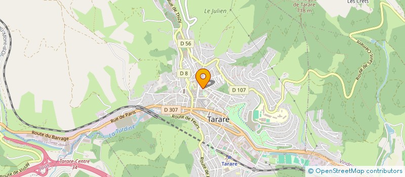 localisation de l'entreprise POMPES FUNEBRES DU BEAUJOLAIS VERT  TARARE