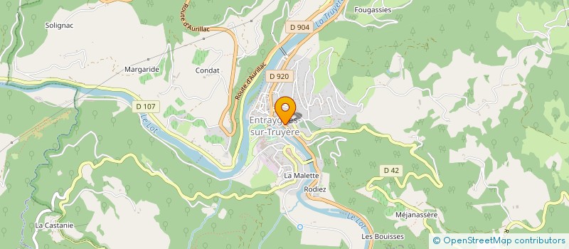 localisation de l'entreprise POMPES FUNEBRES DU CONFLUENT  ENTRAYGUES-SUR-TRUYERE