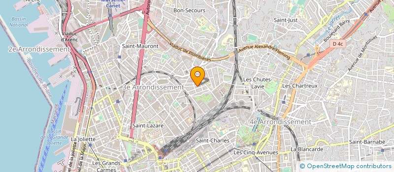 localisation de l'entreprise POMPES FUNEBRES DU MIDI à MARSEILLE