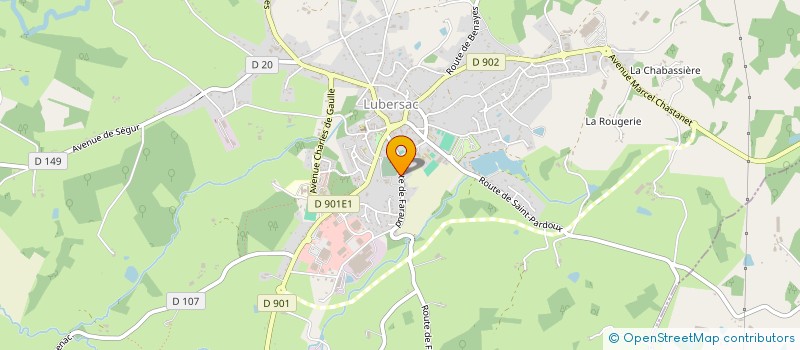 localisation de l'entreprise POMPES FUNEBRES DU PAYS DE LUBERSAC  LUBERSAC