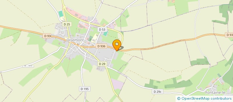 localisation de l'entreprise POMPES FUNEBRES DU PLATEAU PICARD  OISEMONT