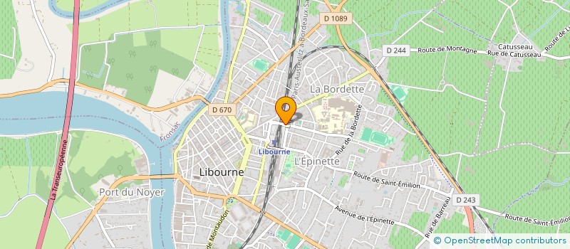 localisation de l'entreprise POMPES FUNEBRES DU SUD OUEST à LIBOURNE