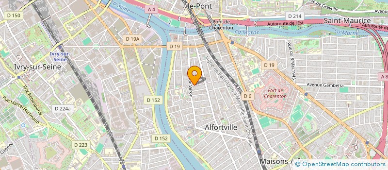 localisation de l'entreprise POMPES FUNEBRES DU VAL-DE-MARNE à ALFORTVILLE
