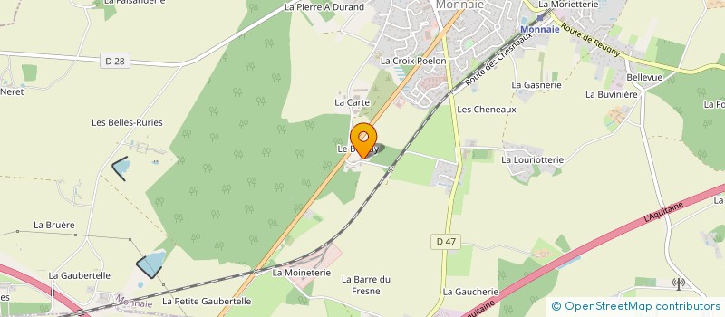 localisation de l'entreprise POMPES FUNEBRES DU VOUVRILLON  MONNAIE