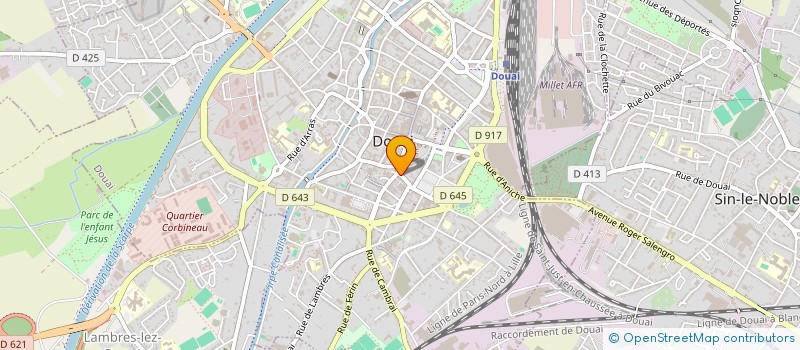 localisation de l'entreprise POMPES FUNEBRES DUBUQUOI  DOUAI