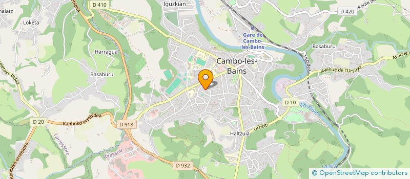 localisation de l'entreprise POMPES FUNEBRES DUHART SARL à CAMBO-LES-BAINS