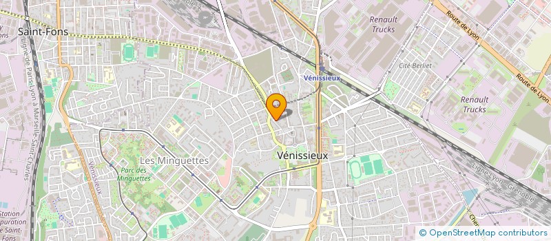 localisation de l'entreprise POMPES FUNEBRES EDEN  VENISSIEUX