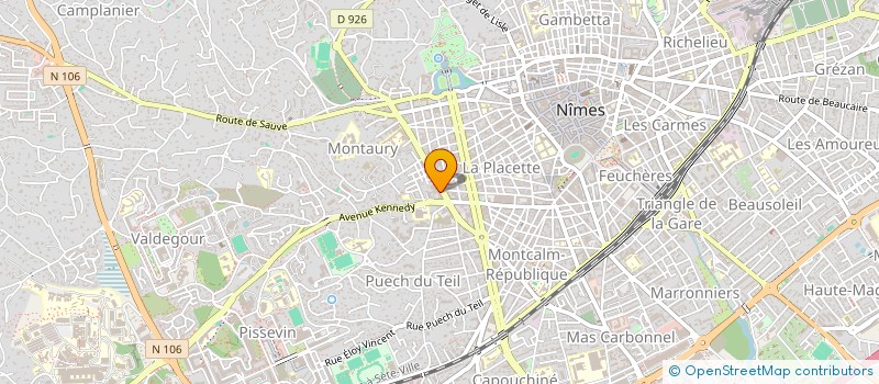 localisation de l'entreprise POMPES FUNEBRES ET MARBRERIE ADESIAS  NIMES