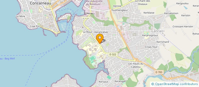 localisation de l'entreprise POMPES FUNEBRES ET MARBRERIE LE SQUERE à CONCARNEAU