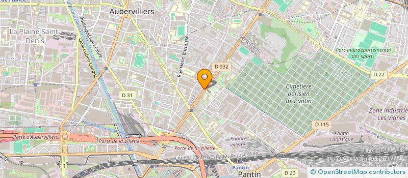 localisation de l'entreprise POMPES FUNEBRES ET MARBRERIE MUSULMANES NAHDJ EL ISTIKBAL à AUBERVILLIERS
