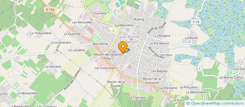 localisation de l'entreprise POMPES FUNEBRES ET MARBRERIE OLERONAISES  SAINT-PIERRE-D OLERON