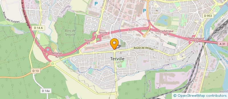 localisation de l'entreprise POMPES FUNEBRES ET MARBRERIE RENARD DANIEL  TERVILLE