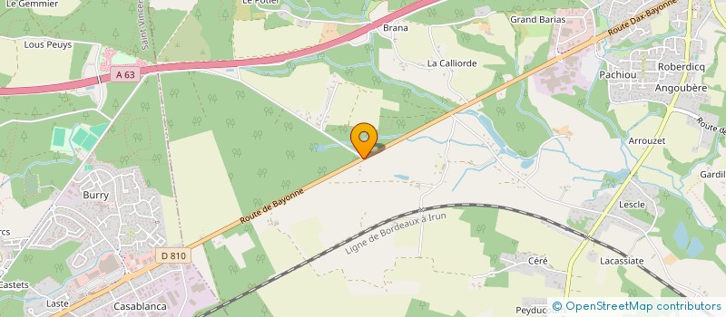 localisation de l'entreprise POMPES FUNEBRES ET MARBRERIE SAINT GEOURSOISES  SAINT-GEOURS-DE-MAREMNE