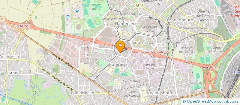 localisation de l'entreprise POMPES FUNEBRES ET MONUMENTS FUNERAIRES DE L'UNION EUROPEENNE à STRASBOURG
