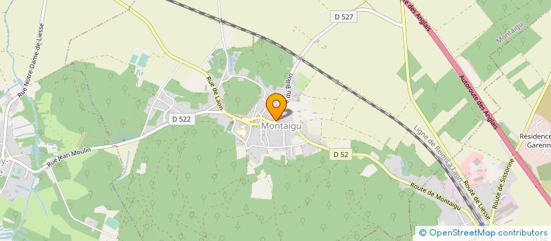 localisation de l'entreprise POMPES FUNEBRES EVRARD à MONTAIGU
