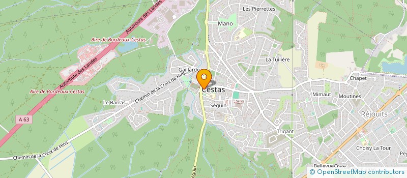 localisation de l'entreprise POMPES FUNEBRES FABER  CESTAS