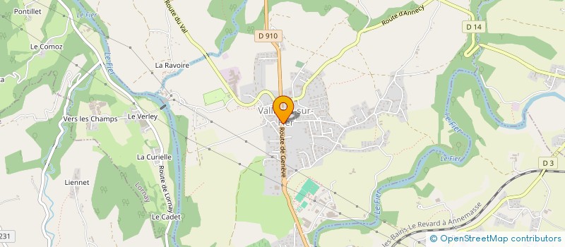 localisation de l'entreprise POMPES FUNEBRES FL à VALLIERES-SUR-FIER