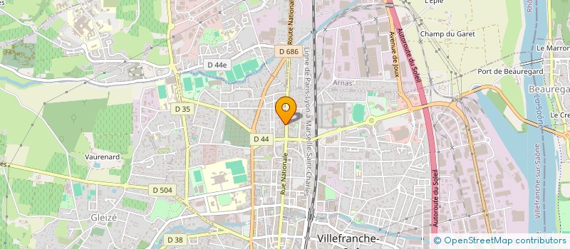 localisation de l'entreprise POMPES FUNEBRES  FRETISSE P2F à VILLEFRANCHE-SUR-SAONE