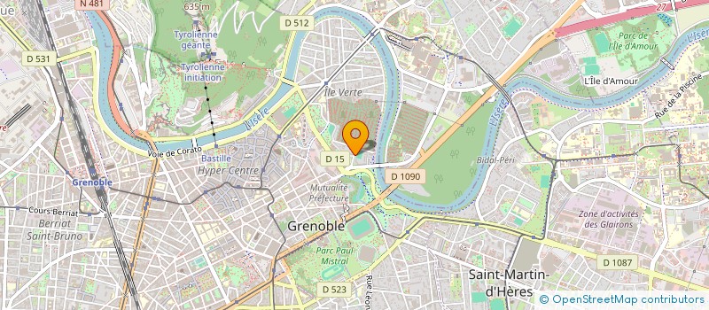 localisation de l'entreprise POMPES FUNEBRES FUNERAMA  GRENOBLE