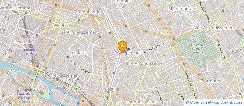 localisation de l'entreprise POMPES FUNEBRES GENERALES SA à PARIS