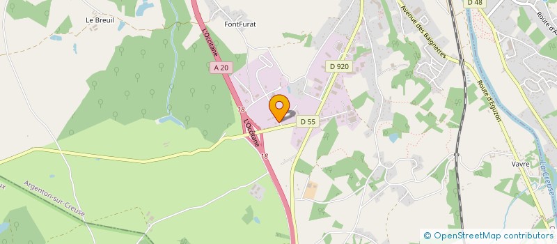 localisation de l'entreprise POMPES FUNEBRES GONIN à ARGENTON-SUR-CREUSE