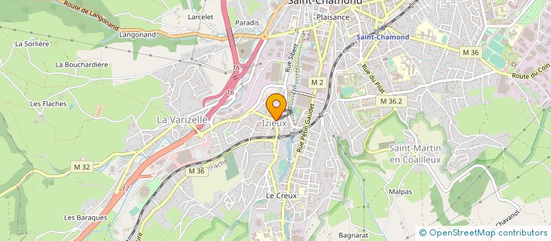 localisation de l'entreprise POMPES FUNEBRES GOUILLOUD  SAINT-CHAMOND