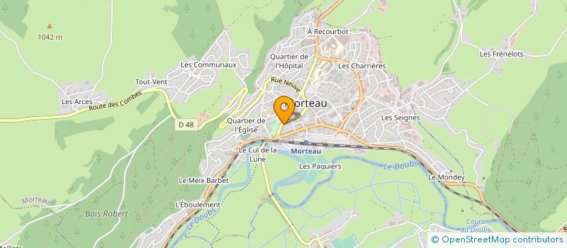 localisation de l'entreprise POMPES FUNEBRES GROSSO à MORTEAU
