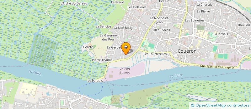 localisation de l'entreprise POMPES FUNEBRES GUERIN à COUERON