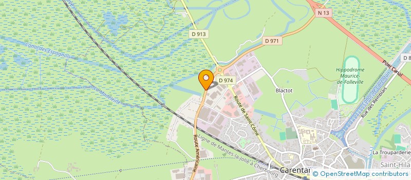 localisation de l'entreprise POMPES FUNEBRES GUILLOUF à CARENTAN-LES-MARAIS