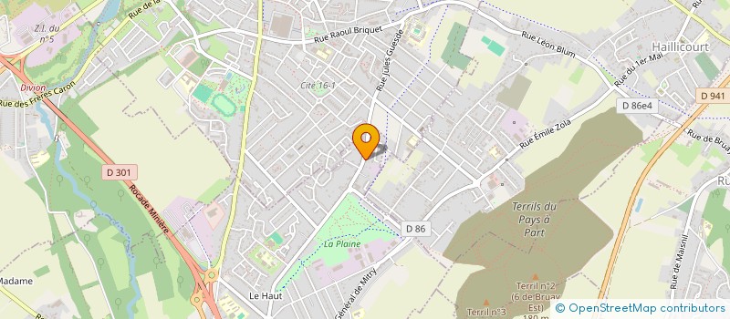 localisation de l'entreprise POMPES FUNEBRES HOUDINOISES FOULON  HOUDAIN