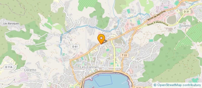 localisation de l'entreprise POMPES FUNEBRES IMPERIALES  AJACCIO