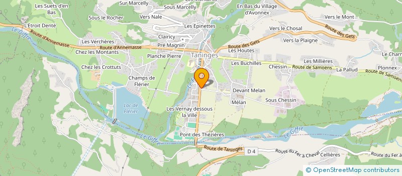 localisation de l'entreprise POMPES FUNEBRES J F NACHON à TANINGES