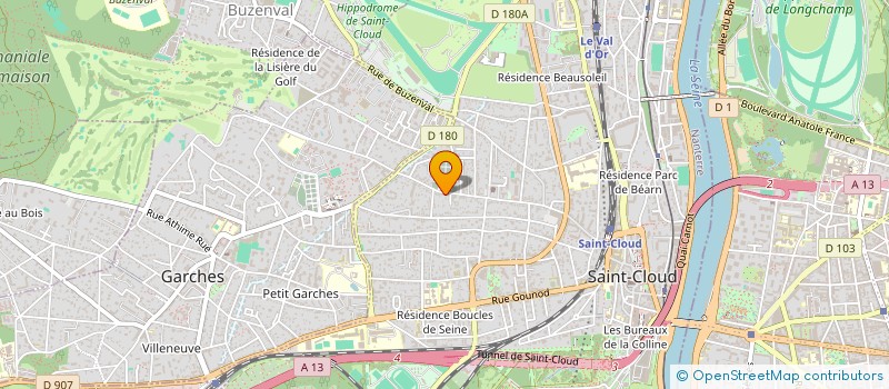 localisation de l'entreprise POMPES FUNEBRES JABOIN à SAINT-CLOUD