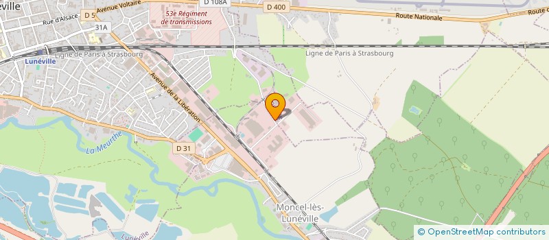 localisation de l'entreprise POMPES FUNEBRES L.H.R. à LUNEVILLE