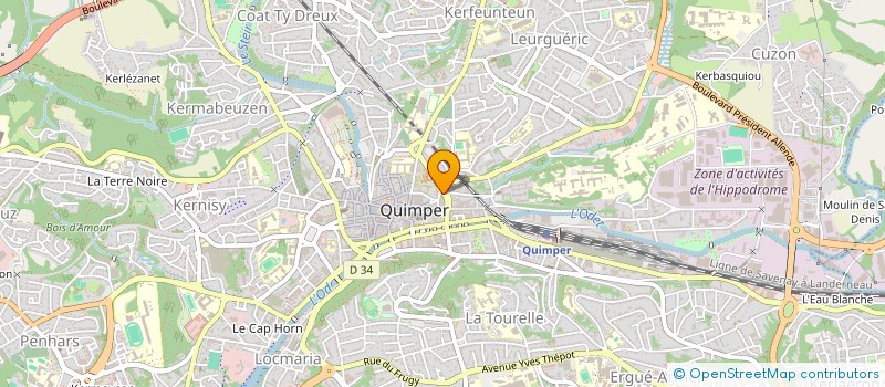 localisation de l'entreprise POMPES FUNEBRES L IRIS à QUIMPER