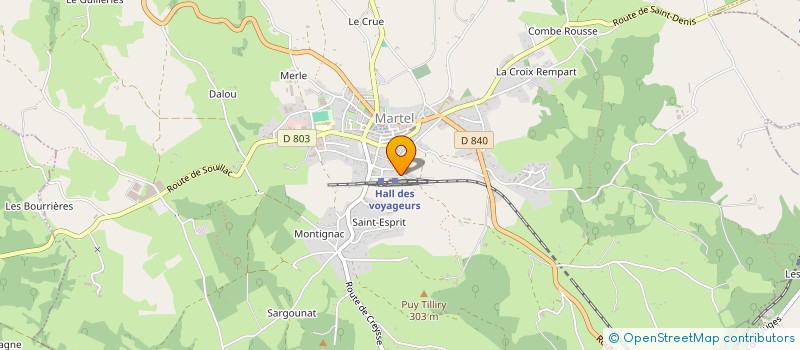 localisation de l'entreprise POMPES FUNEBRES LE PASSAGE  MARTEL