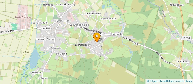 localisation de l'entreprise POMPES FUNEBRES LENEVEU à CREANCES