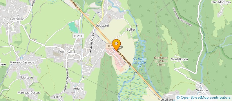 localisation de l'entreprise POMPES FUNEBRES LES ANGES DU LAC  DOUSSARD