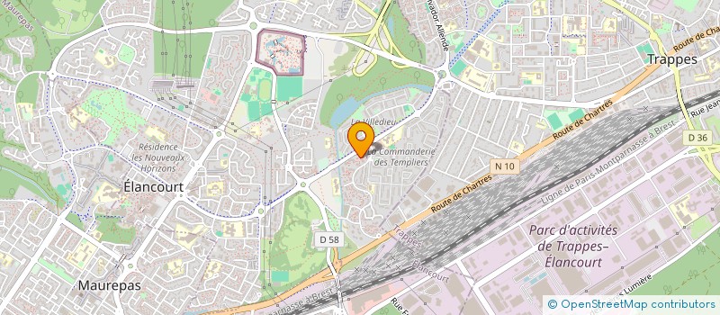 localisation de l'entreprise POMPES FUNEBRES - LES TEMPLIERS  ELANCOURT